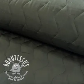 Tissu matelassé ZIG ZAG army green