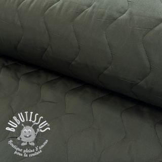 Tissu matelassé ZIG ZAG army green