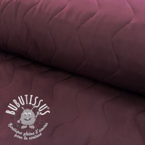 Tissu matelassé ZIG ZAG aubergine