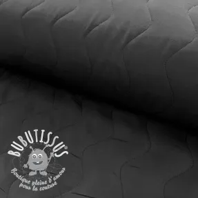 Tissu matelassé ZIG ZAG black
