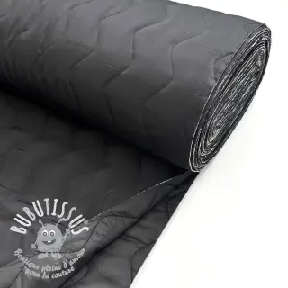 Tissu matelassé ZIG ZAG black