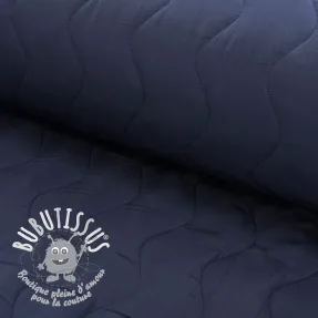 Tissu matelassé ZIG ZAG navy