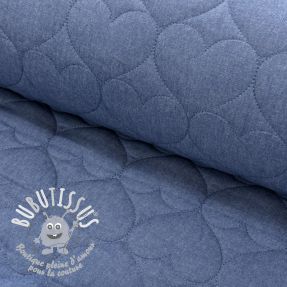 Tissu matelassé DENIM Hearts