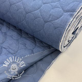 Tissu matelassé DENIM Hearts