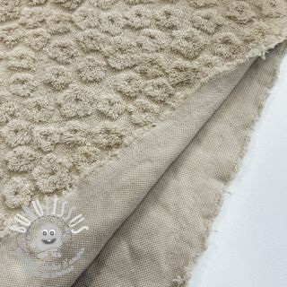 Fleece JACQUARD Flowers ecru