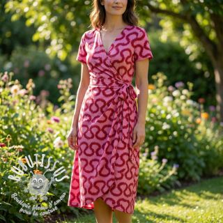 Viscose STRETCH Abstract pink