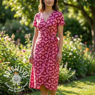 Viscose STRETCH Abstract pink