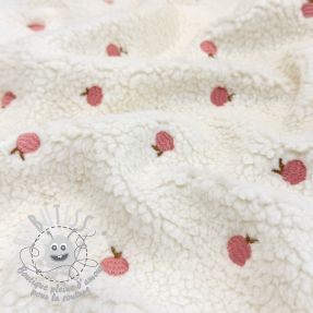 Tissu de manteau TEDDY JACQUARD EMBROIDERY Patches