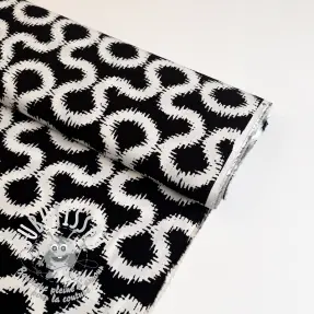 Viscose STRETCH Abstract black