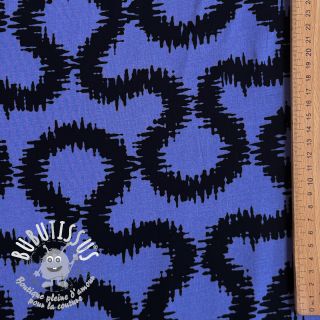 Viscose STRETCH Abstract blue