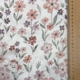 Tissu double gaze/mousseline Flowers Jana digital print