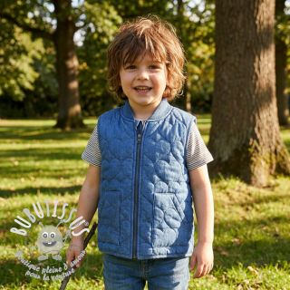 Tissu matelassé DENIM Hearts