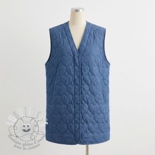 Tissu matelassé DENIM Hearts