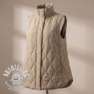 Tissu matelassé ZIG ZAG beige