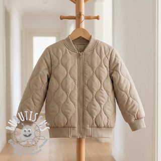 Tissu matelassé ZIG ZAG beige