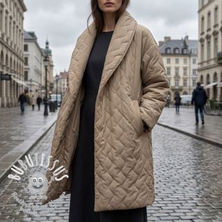 Tissu matelassé ZIG ZAG beige