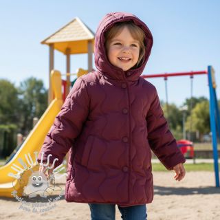 Tissu matelassé ZIG ZAG aubergine