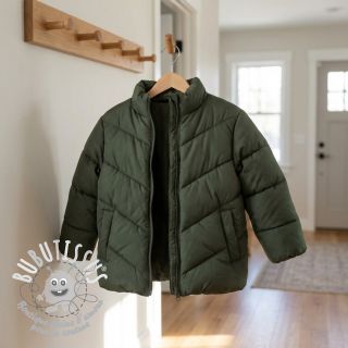 Tissu matelassé ZIG ZAG army green