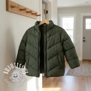 Tissu matelassé ZIG ZAG army green