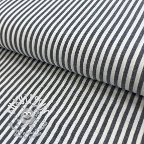 Tissu double gaze/mousseline YARN DYED Summer stripe navy