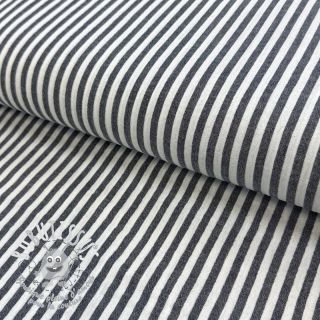 Tissu double gaze/mousseline YARN DYED Summer stripe navy