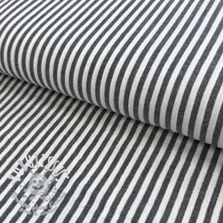 Tissu double gaze/mousseline YARN DYED Summer stripe navy