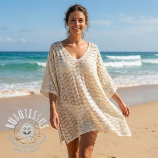 Tissu maille tricot jacquard LUREX ecru