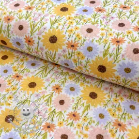 Tissu double gaze/mousseline Flowers Hot summer digital print