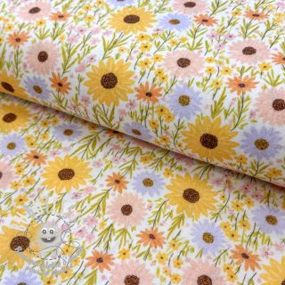 Tissu double gaze/mousseline Flowers Hot summer digital print