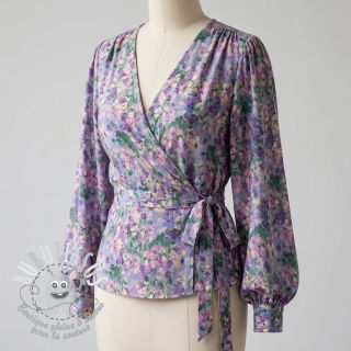 Viscose SATIN Flowers Jamie digital print