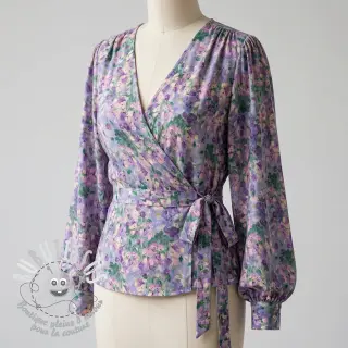 Viscose SATIN Flowers Jamie digital print