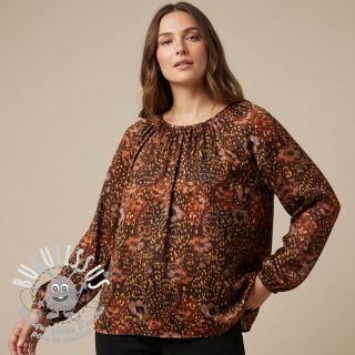 Viscose SATIN Abstract flow digital print