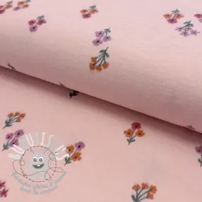Tissu coton FLANNEL Flowers light pink