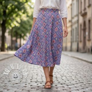 Viscose RADIANCE Abstract purple digital print