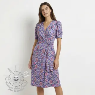 Viscose RADIANCE Abstract purple digital print
