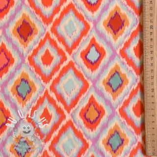 Viscose RADIANCE Abstract orange digital print