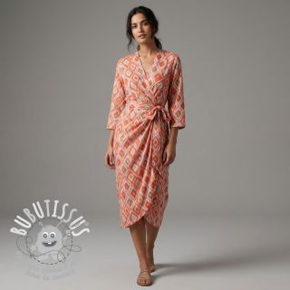 Viscose RADIANCE Abstract orange digital print