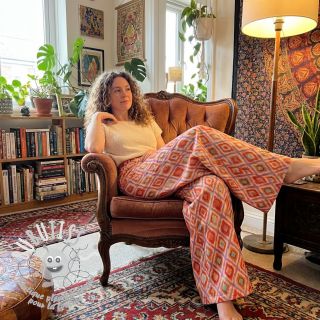 Viscose RADIANCE Abstract orange digital print