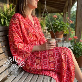 Viscose RADIANCE Abstract red digital print