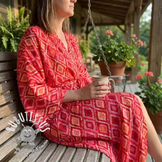 Viscose RADIANCE Abstract red digital print