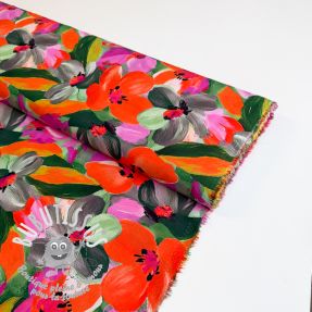 Viscose ECOVERO Flowers multi digital print