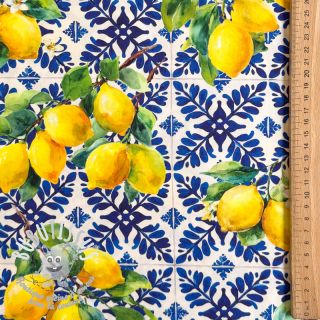 Tissu coton VISCOSE Lemons digital print