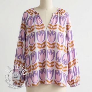 Viscose ECOVERO Flowers Celia white