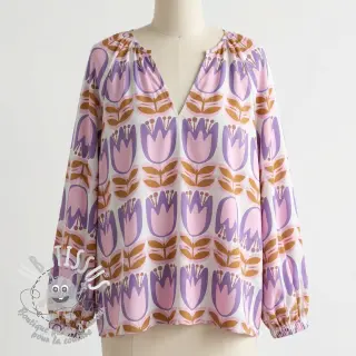 Viscose ECOVERO Flowers Celia white