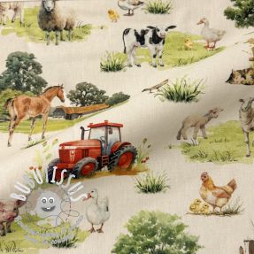 Tissu déco Cosy Farm Animals digital print
