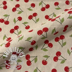 Tissu déco Linenlook premium Cherry Happy Joy