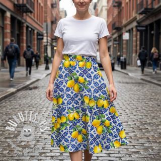 Tissu coton VISCOSE Lemons digital print