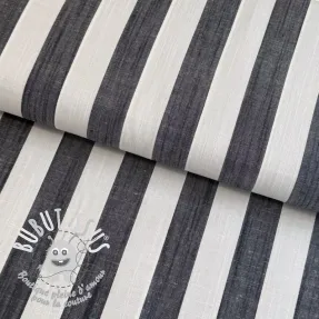 Viscose YARN DYED Stripes BIG navy