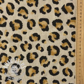 Tissu déco Linenlook premium Leopard Animal Print