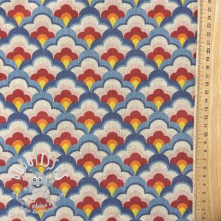 Tissu déco Linenlook Graphic Flower Scale digital print